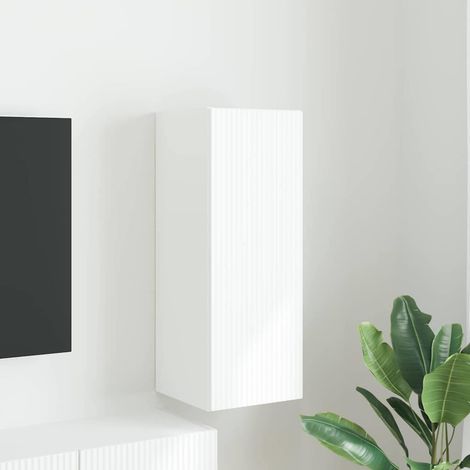 TV-Wandschrank Wandmontiert Weiß 30 x 31 x 80 cm Holzwerkstoff