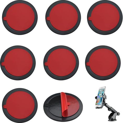 Disque De Fixation - Pour Tableau De Bord Voiture - Diamètre 50 mm - Résistant Aux UV - Compatible Avec Supports Ventouse Et Téléphone - 8 Pièces (1/5)