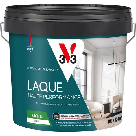 Peinture intérieure Laque Haute Performance V33 Blanc Satin 10L