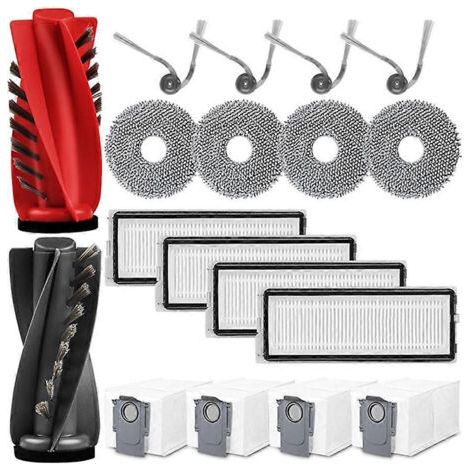 BARKBUSTERS Pièce détachée pour aspirateur robot Roborock Qrevo Curv/Qrevo Edge/Qrevo Curve : rouleau principal, brosse latérale, filtre HEPA, sac à poussière (1/5)