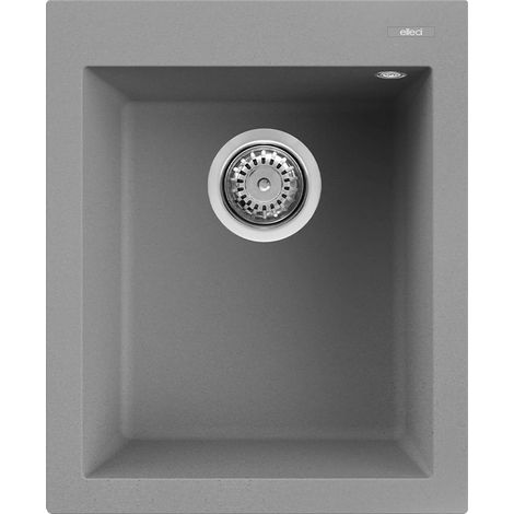 Lavello Elleci Incasso 1 vasca 41x50 Quadra 100 Granitek Grigio Cemento LGQ10048 (1/3)