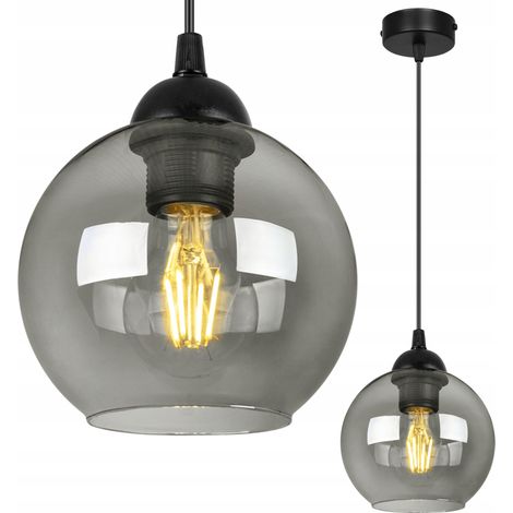 LÁMPARA COLGANTE MODERNA Y ELEGANTE CON BOLA DE CRISTAL (1/5)