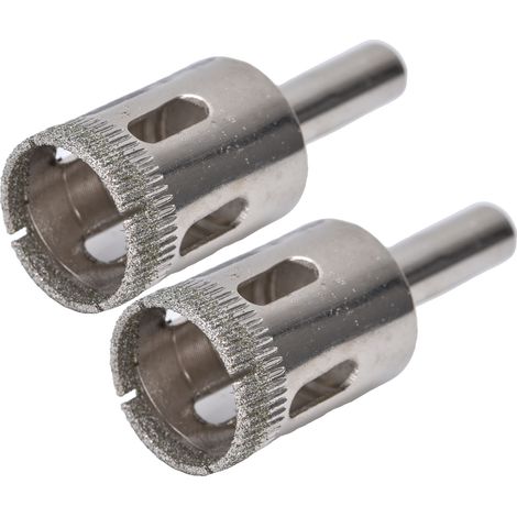 Kit de 2 forets diamantés de 22 mm pour scie cloche, verre et céramique (1/5)