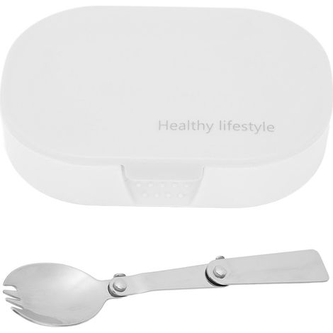 Boîte de désinfection UV pliable avec cuillère intégrée, format mini portable, arrêt automatique, chargement USB, désinfectant à lumière ultraviolette sûr et sain (1/5)