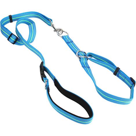 Laisse Réglable Réfléchissante Pour Chien - Nylon Robuste - Marche Extérieure Sécurisée - 1 Pièce (1/5)