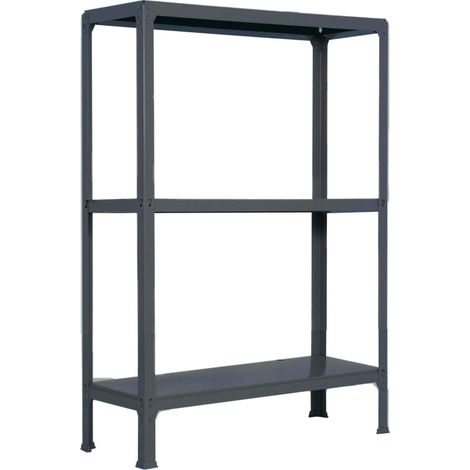 SimonRack Scaffale da Ufficio/Libreria, 900x800x300 mm, 3 Ripiani, 150 kg per Ripiano, Metallo Stile Industriale, Antracite – Simon Home