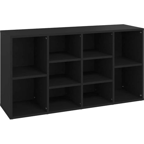 vidaXL Schuhbank Schwarz 103x30x54,5 cm Ingenieurholz