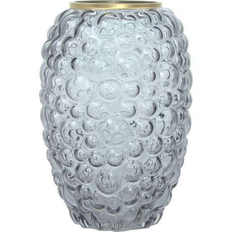 Vase soufflé à la bouche en verre AQUA5 17x17 gris (1/3)