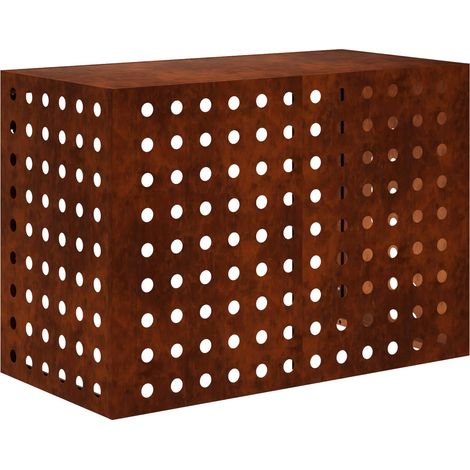 Air Conditioner Cover Rusty 100 x 50 x 70 cm Weathering Steel vidaXL