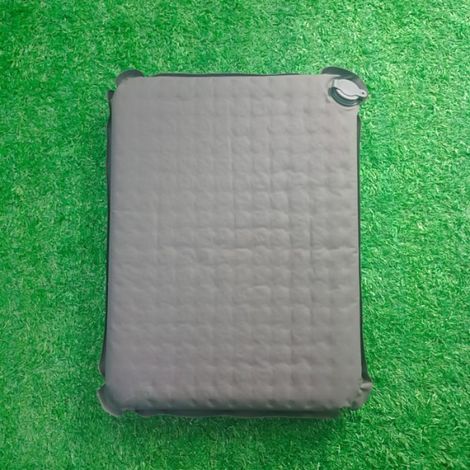 Tapis de camping gonflable, 5 cm d'épaisseur, tapis de plage léger, adapté au camping, aux stades et aux tribunes, gris. (1/4)