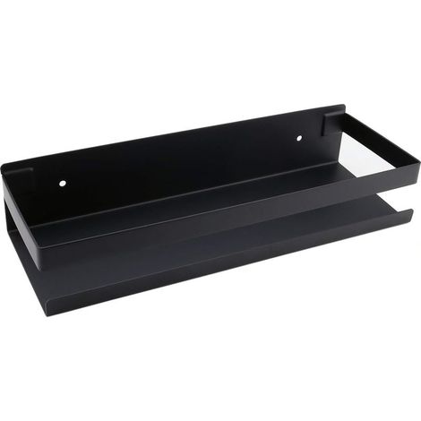 Étagère murale pour salle de bain - 20-40 cm - Moderne - Noir mat - Pour salle de bain, cuisine, douche - 30 cm (1/5)