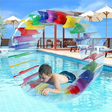 Galleggiante gonfiabile a forma di rullo, colorito, giocattolo, aqua piscina per bambini (1/5)