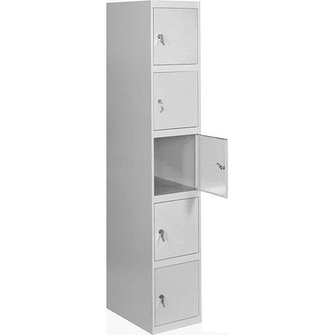 Armario Taquilla SIMON LOCKER PROF.Monobloque 5 PUERTA 1/5 300 Gris (1/3)