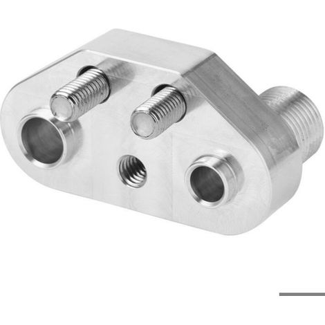 Adaptateur de Compresseur AC, Joint à Connexion Aluminium Finition Polie à Air 6061 T 6 Billette Compresseur Sanden SD7B10 7176 (1/4)