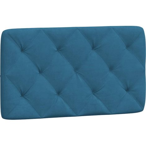 Coussin de tête de lit bleu 80 cm velours CFW86975 (1/5)