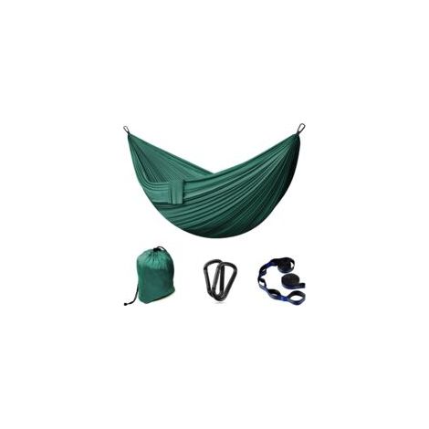 Hamac de camping et de voyage ultraléger et portable pour 2 personnes, supportant jusqu'à 300 kg, idéal pour le jardin, la plage ou tout autre usage.