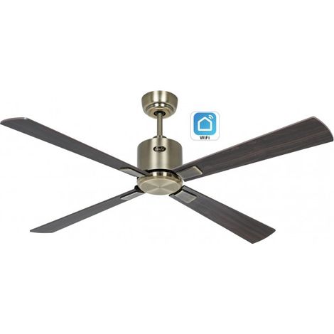 Ventilador de techo CasaFan ECO NEO III 132cm con WiFi 944212W motor laton antiguo/Cerezo y Nuez (1/5)