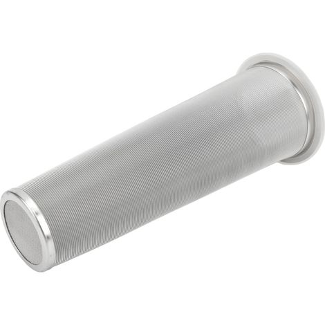Filtre à café en acier inoxydable 304, forme conique, avec infuseur à café rond en caoutchouc blanc pour boissons fruitées, 8 x 21 cm / 3,1 x 8,2 pouces (1/5)