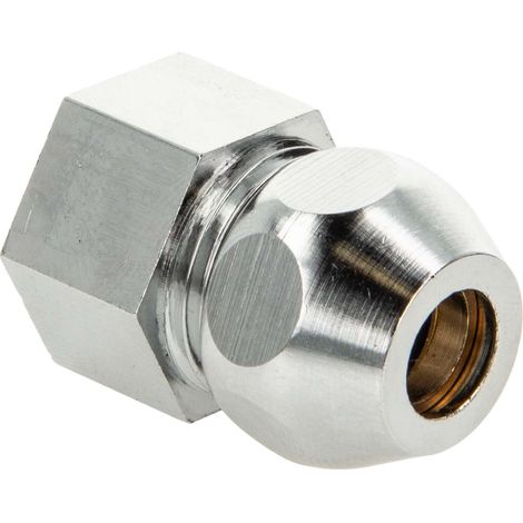 tecuro gerade Quetschverschraubung Ø 10 mm x G 1/2 Zoll IG, flachdichtend, Messing verchromt (1/4)