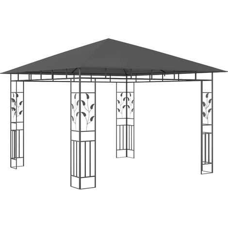 Gazebo  Chiosco con Zanzariera 3x3x2,73 m Antracite 180 g/m² (1/3)