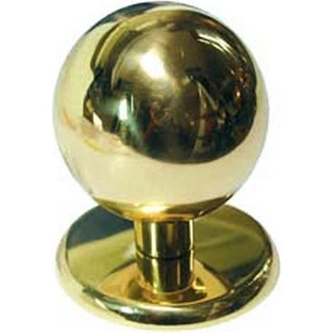 1PZ POMOLO A SFERA PER PORTONCINO IN OTTONE LUCIDO -  mm.70