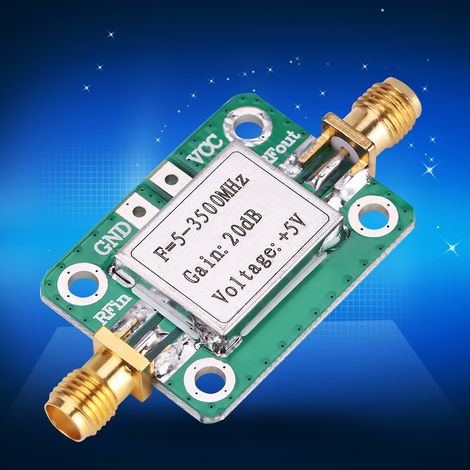 Rauscharmer HF-Verstärker (LNA) 5-3500 MHz 20 dB mit Schirmung (1/5)