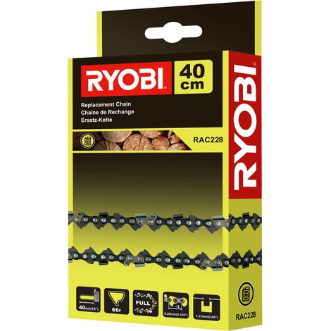 Cadena Ryobi 814340 para motosierra de gasolina de 16" / 40 cm (1/2)