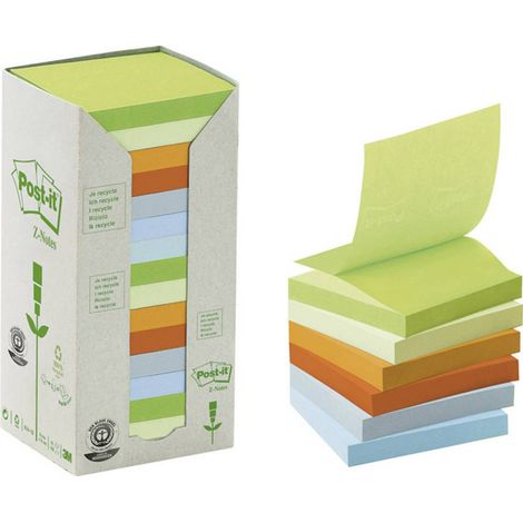3M Note adhésive 7100172327 76 mm x 76 mm vert, vert clair, jaune, orange, bleu ciel, bleu clair 1600 feuille(s) (1/2)