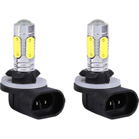 2x Feux de Brouillard LED COB 5 Puces 7.5W 6500K Blanc Froid H27W/881 pour Camion Voiture DRL Ampoules (1/5)