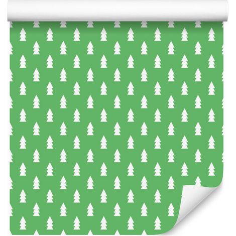 Papier peint à petits motifs de Noël verts et menthe 50x1000 cm (1/5)