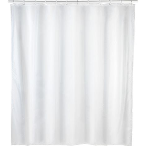 Badezimmervorhang aus Polyester, weiß, 180 x 200 cm