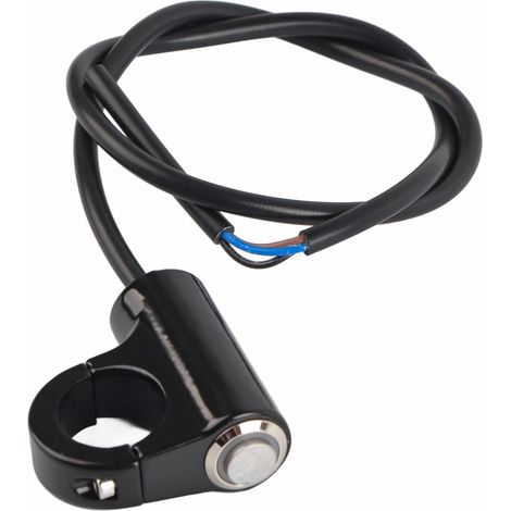 Interrupteur à Bouton Poussoir Momentané,22mm 10-12V 10-16A CNC Aluminium Guidon Commutateur Montage Bouton Poussoir Phare Frein Feux Antibrouillard Interrupteur de Commande Electrique Moto (Lumière (1/5)