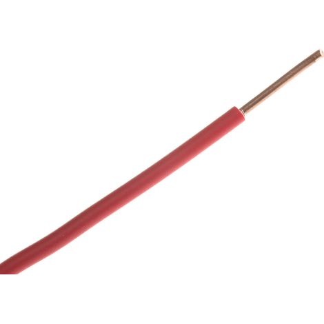 RS PRO Conduit, section: 2,5 mm² 100m, 450/750 V 24 A Rouge H07V-U 6491X ( Prix pour Bobine de 100 Mètres )