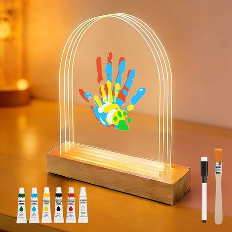 Empreinte Main Famille, Cadre Photo personnalisé pour enfants, Kit Empreinte Bebe Pour Les Anniversaires La Fête des Mères La Fête des Pères et Les Événements Familiaux (1/5)