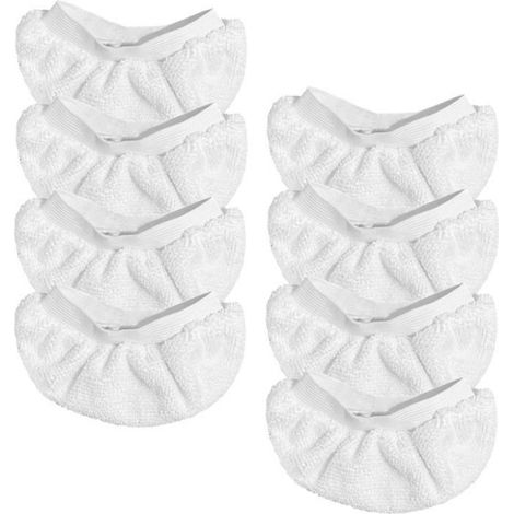 Accessoires Nettoyeurs Vapeur - - Lot de 8 - Microfibre - Lavables - Compatibles Bissell, Dupray (1/5)
