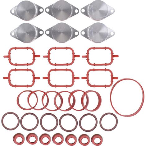 Dichtungssatz für die Ansaugbrücken, Drallklappen, 32 mm Saugbrückendichtungsring für 3er E90 E91 E92 E93 E46 330d, 5er E60 E61 530d, 6er E63, 7er E65 F01, X3 E83, X5 E70 E53 E536 (1/5)
