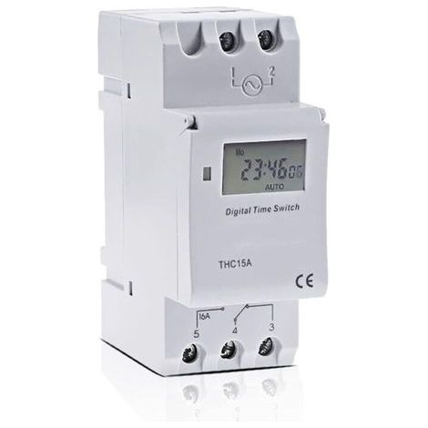 Interrupteur industriel TM615-2 Micro-ordinateur Électronique Programmable Numérique Minuterie Interrupteur Relais Contrôle 12V 110V 220V 16A Montage sur Rail Din (1/3)