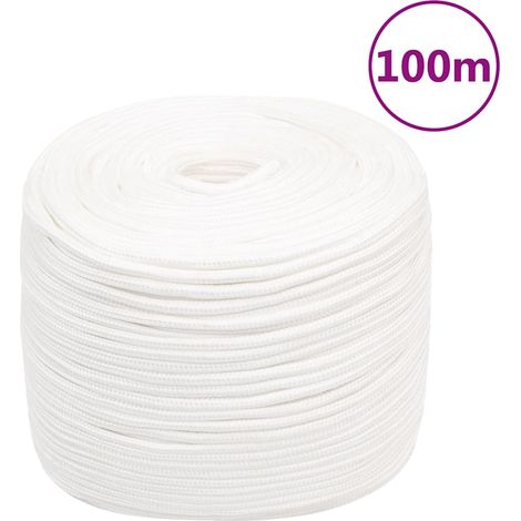Cordage de bateau - Amarrage et nautisme - Polypropylène - Blanc (10000x0.8x0.8cm) - PANGIVO (1/5)