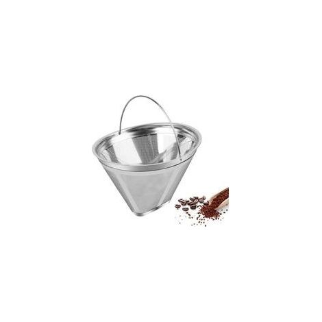 Filtre à Café Réutilisable , Filtre a cafe en acier inoxydable pour Faire du Café Manuel filtre café permanent pour Goutter du café sans Papier (1/5)