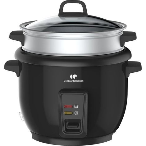 Cuiseur a riz - CONTINENTAL EDISON - CECR18B - 700 W - 1,8 L - Avec Panier vapeur - Fonction maintien au chaud - Inox (1/5)