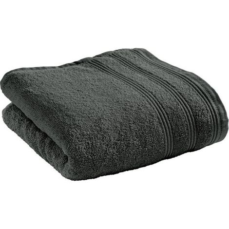 Serviette de toilette - COTON PUR - Spa - 50 x 100 cm - 400 g/m² - Ardoise (1/3)