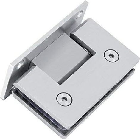 Charnière Pince de Porte Verre 90º Support Mural sans Cadre Clip pour Porte de Douche en Verre 8-10mm avec vis Accessoire (1/5)