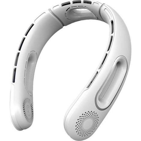 Ventilateur tour de cou portable, rechargeable par USB, 3000 mAh, sans pales, 4 vitesses, cadeau d'été pour femmes, hommes et enfants, idéal pour l'intérieur et l'extérieur, les voyages, le sport et l (1/5)