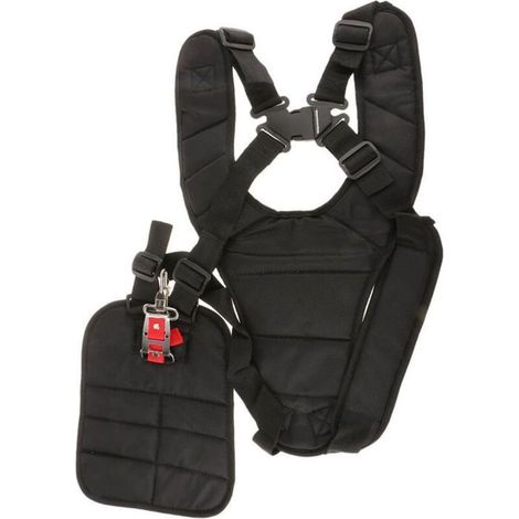Harnais de sécurité rembourré 1x Pour débroussailleuse/tondeuse à gazon Épaulette 28x21cm Nylon résistant Répartition du poids (1/5)