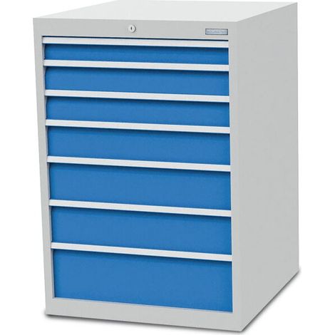 Schubladenschrank Tiefe 736, R 24-24, 7 x Schublade Maße in mm (BxTxH): 705 x 736 x 1019 (1/4)