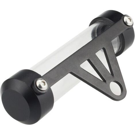 Sollbry Support de Vignette,Cylindrique Moto en Alliage d'aluminium et Acrylique Générale Tube à Disque de Sécurité Étanche Titulaire Cadre pour la Plupart des Motos 11 x 2.6cm /4.3 ''x1.02 ''(Noir) (1/4)