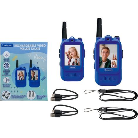 Lexibook, Talkie-Walkie Ricaricabile con Chiamata Video, Schermo a Colori, Comunicazione Visiva, Batteria Integrata, Lunga Portata, Per Giochi e Avventure, Blu, TWV10LXB (1/5)