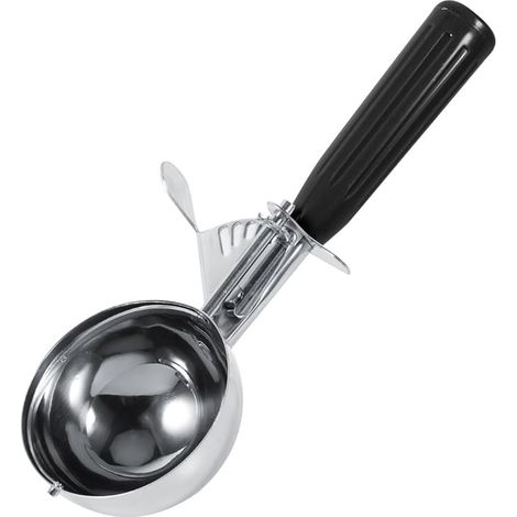 Cuillère à fruits, à gâteau, à dessert, à glace, en acier inoxydable, pour la cuisine, idéale pour les biscuits, le melon tendre, avec poignées en silicone et système de déclenchement facile. Compatib (1/5)