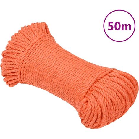 vidaXL Cuerda de trabajo polipropileno naranja 3 mm 50 m (1/5)