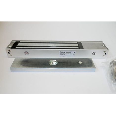 Ventouse standard 280kg en applique 12-24 Vcc 250x43x25mm pour verrouillage de porte Bticino (1/2)